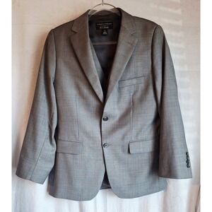 Jos. A. Bank Travelers Col Tailored Fit Men's Blazer/ Vest Set (M) Gray Wool